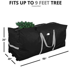 Nouveau sac de rangement pliable pour sapin de Noël, très grand, robuste, durable, gain de place, avec roulettes et poignées - Product Image 3