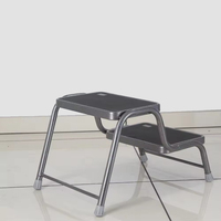 Escabeaux portables en acier avec pieds en caoutchouc antidérapants, design moderne, pour lits hauts, adultes et enfants, pour chambre à coucher
