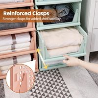 Étagère à tiroirs en plastique empilable, fourniture d'usine, séparateur de vêtements coulissant, boîte de rangement pliable pour armoire