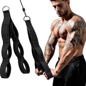 Sangle de traction robuste multi-prise pour triceps avec poignées rembourrées pour machine à câble, entraînement de force en salle de sport - Product Image 1