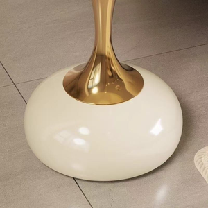 Modern <b>Round</b> <b>Side</b> <b>Table</b> Luxury Tray Top Accent <b>Table</b> Tulip Metal Base Corner Coffee <b>Table</b> for Living Room Salon Waiting Area - Product Image 4