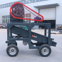 Mini concasseur à mâchoires mobile portable pour la production de gravier de quartz et de pierres, avec ligne de concassage et de criblage
