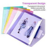 Fournitures de bureau promotionnelles personnalisées Sac à documents en plastique Sac à documents en PVC transparent écologique épaissi