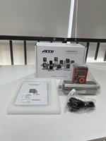 Medidor de Flujo de Masa de Gas Digital con Pantalla LCD ACCU, Certificado CE, Microflujoímetro de Acero Inoxidable de Alta Precisión