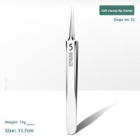 Pince à épiler anti-acné ultra-affûtée en acier inoxydable, 8 pièces, pour points noirs et boutons, avec boîte en fer