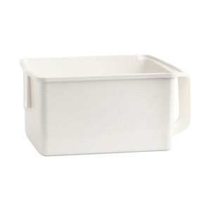 Storage Box With Handle Rectangle White Food Container For Snacks And Miscellaneous Items Shelf Organizer - Product Image 3