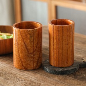 Acacia Wood Utensil Holder Set 6-7.9in Multipurpose <b>Kitchen</b> <b>Storage</b> Eco-Friendly Organizers - Product Image 5