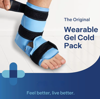 Compresses de gel réutilisables chaudes et froides pour le soulagement des douleurs aux pieds, la tendinite d'Achille, les blessures aux chevilles et aux talons - Enveloppement de glace pour la cheville
