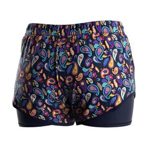 Maillot de bain décontracté personnalisé avec logo, chemises et pantalons de plage noirs sexy pour femmes, shorts unisexes 2-en-1 pour femmes - Product Image 2