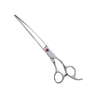 8 inch pet grooming scissor curved blade scissors for sale