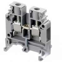 Bloc de jonction traversant pour rail DIN, connecteur à vis, conducteur en laiton 11-20 AWG pour distribution d'énergie