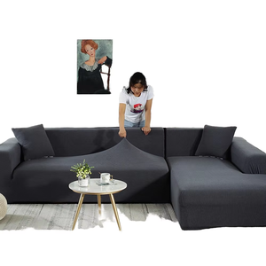 Housses élastiques pour salon géométrique tricoté maïs grille tissu <span class=keywords><strong>fauteuil</strong></span> couvre plaine lavable décor à la maison - Product Image 1