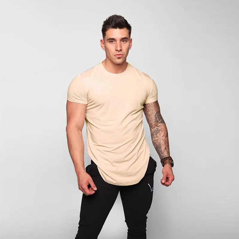 Low MOQ Compression breathable Gym clothing men's fitness quick dry sports training T Shirt