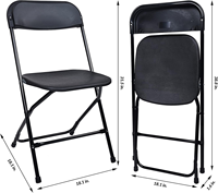 Chaises pliantes de jardin d'extérieur adaptées aux mariages et aux hôtels