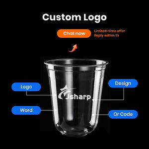 แก้วพลาสติกใสแบบใช้แล้วทิ้ง ขนาด 10/12/14/16/18/20 ออนซ์ สำหรับเครื่องดื่มเย็น ชานม กาแฟ ก้นมน พร้อมฝาปิด แบบกำหนดเองได้ - Product Image 5