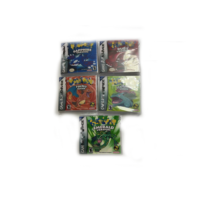 Pok Men Emerald Sapphire Ruby Firered Video Game Cartridge for GBA Console