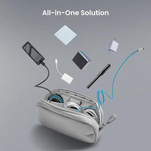 Digital Storage Bag Canvas High-End Business Trip Travel <strong>Data</strong> Cable Hard Drive Power <strong>Bank</strong> Portable Handy - Product Image 3