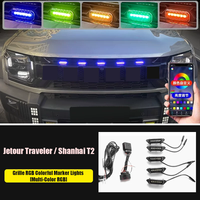 Kit d'éclairage d'ambiance pour calandre avant avec petites lumières jaunes, configuration 1 à 4, compatible avec Jetour Traveler/T2 2026
