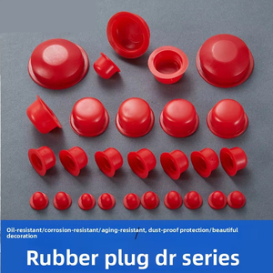 Bouchon d'extrémité en caoutchouc industriel personnalisé, anti-poussière, rouge, avec filetage interne, pour tige en acier, résistant à la corrosion - Product Image 5