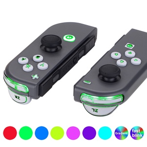 Manette de jeu personnalisée EXtremeRate pour NS Switch, kit LED DFS 7 couleurs avec bouton blanc pour Nintendo Switch modifié - Product Image 4