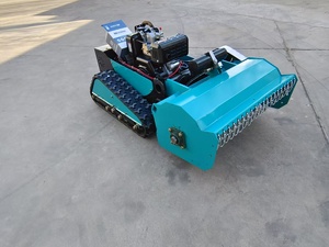 가정용 정원 사용을위한 모든 지형 모어 디젤/가솔린 전원 원격 제어 로봇 도리깨 잔디 깎는 기계 - Product Image 4