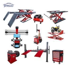Equipo para Vehículos JINGLI, Elevador de Autos de 4/2 Postes, Juego Completo con Alineador de Ruedas <span class=keywords><strong>3D</strong></span> y Desmontadora de Neumáticos, Capacidad 110/220V - Product Image 1