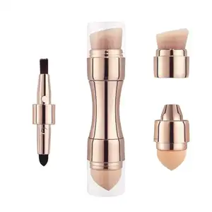 Battery operated 360 rotating Makeup Brush And 4 in 1 mini Makeup brush Set Portable Retractable