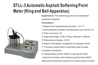 Appareil de test de point de ramollissement de l'asphalte automatique haute précision STLL-3/4 avec anneau et boule, machine de test de tamis de laboratoire (électrique) – Garantie 1 an
