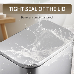 Contenedores de Basura Antiolor de 12L/30L/50L, Cubo de Basura Rectangular de Acero Inoxidable con Pedal para Cocina y Oficina - Product Image 5