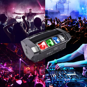 Barato 8PCS Led Dj Laser <span class=keywords><strong>Spider</strong></span> Beam Stage Light RGB <span class=keywords><strong>Farmer</strong></span> Led Grow Party Light Luces de piso de discoteca activadas por sonido - Product Image 1