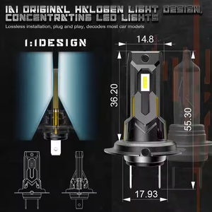 หลอดไฟ LED 30W H4 <span class=keywords><strong>T7</strong></span> 30W สำหรับรถยนต์ <span class=keywords><strong>Audi</strong></span> A3 A5รถยนต์ไฟ60W - Product Image 2