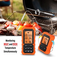 Termometer daging Remote nirkabel untuk BBQ, Dapur, memanggang, merokok, Oven makanan memasak Digital