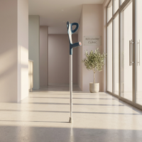 Vente directe d'usine, béquille réglable en hauteur avec poignée confortable, pour aider les personnes âgées à se déplacer