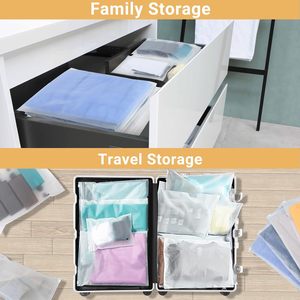 <b>Hot</b> Selling Eco Friendly Heavy Duty Frosted CPE Plastic Bag Resealable Packaging Valve Ziplock for Clothing T-shirt Schoolbag - Product Image 4