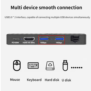 محطة إرساء TISHRIC 6 في 1 <span class=keywords><strong>M</strong></span>.<span class=keywords><strong>2</strong></span> NGFF/NVME ثنائية البروتوكول من الألومنيوم حاوية HDMI مع شحن عكسي USB - Product Image 5