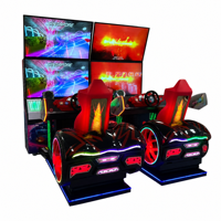 Machine de jeu d'arcade de course automobile simulée à monnayeur avec écran LED dynamique, équipement de jeu de conduite pour enfants en alliage d'aluminium pour la maison