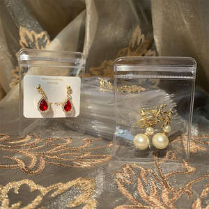 Transparent Clear <b>Zip</b> Seal <b>Plastic</b> Top Wholesale Frosted Zipper <b>Bag</b> Top <b>Lock</b> Jewelry High Quality New <b>Bags</b> - Product Image 1