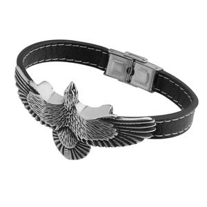 Pulseras de Cuero con Diseño de Águila, Joyería para Hombre, Acero Inoxidable, Regalos, Estilo Europeo y Americano, Brazalete en Oferta - Product Image 5