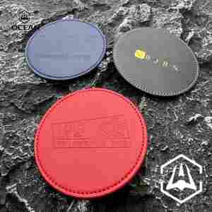 Posavasos de <span class=keywords><strong>Cuero</strong></span> Portátil Personalizado, Diseño Original, Juego de Posavasos de <span class=keywords><strong>Cuero</strong></span> <span class=keywords><strong>PU</strong></span> Negro - Product Image 4