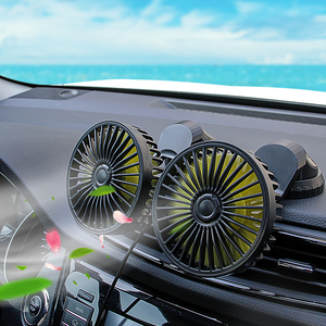 Dual <b>Head</b> Car <b>Fan</b> Interior Accessories Cooling <b>Fan</b> air Cooler Vent USB Adjustable Desktop <b>Fans</b> Accesorios Para Automovil - Product Image 1