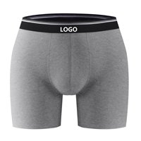Sous-vêtements pour hommes personnalisés 1001 #   Sous-vêtements pour hommes de haute qualité, respirants, avec logo personnalisé sur la ceinture, boxers solides pour hommes