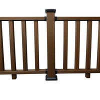 Bammax nouveauté résistant aux intempéries extérieur WPC terrasse garde-corps système de garde-corps composite pour la décoration de jardin à la maison