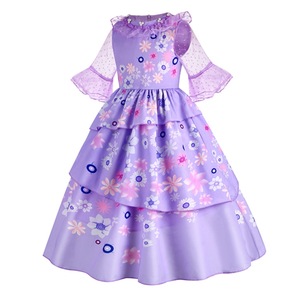 Traje divertido <span class=keywords><strong>de</strong></span> fiesta <span class=keywords><strong>Mirabel</strong></span> disfraz <span class=keywords><strong>encanto</strong></span> <span class=keywords><strong>Encanto</strong></span> princesa Vestidos Niña Cosplay traje para niños niñas con accesorios - Product Image 2