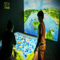 Table de sable interactive AR avec projection 3D, thème océan, jeu de sable interactif pour enfants, aire de jeux intérieure