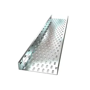 Corrosion resistance metal galvanized steel Ventilated Perforated cable tray price list 3000x200x50x1.5mm