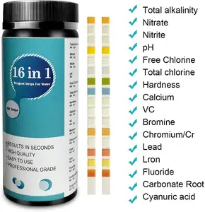 Hot Selling 17 In 1 Drinkwater Hardheid Test Strips Plus Bacteriën E Coli Power