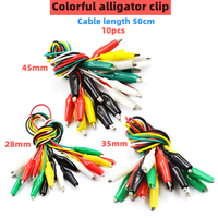 10 pièces pinces de Test Crocodile Alligator à Double tête pour bricolage fil de gaine électrique alimentation couleur fil de ceinture Test pratique