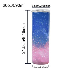 QX Vente en gros – Gobelet isotherme fin de 20 oz en acier inoxydable 304 à double paroi, couleur dégradée, personnalisé pour la Saint-Valentin – Cadeaux d'affaires - Product Image 6