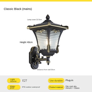 Lámpara LED solar, luz de pared impermeable para exteriores con linterna, decoración de jardín para patio, foco de paisaje solar - Product Image 5