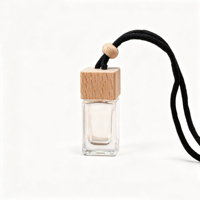 Diffuseur d'arômes carré en bois à suspendre pour voiture, 10 ml, flacon de parfum désodorisant avec bouchon à vis – Meilleures ventes